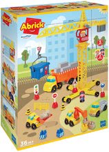 Gioco di costruzioni per bambini  Abrick - Gioco di costruzione Costruttori con gru Publics Works Crane Abrick Écoiffier con 5 macchine e 2 personaggi_1