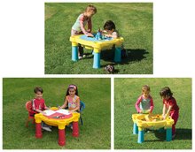 Detský záhradný nábytok - Stôl na hranie PalPlay s krytom žlto-modrý_1