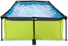 Piscine dreptunghiulare - Piscină cu filtrare Lime pool green Exit Toys construcție metalică 220*150*65 cm verde de la 6 ani_0