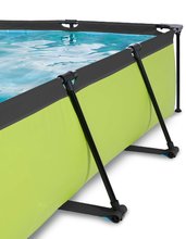 Baseny prostokątne - Basen z filtracją Lime pool Exit Toys stalowa konstrukcja, 220x150x65 cm, zielony, od 6 roku życia_1