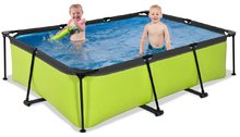 Obdélníkové bazény  - Bazén s filtrací Lime pool Exit Toys ocelová konstrukce 220*150 cm zelený od 6 let_2