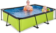 Piscines rectangulaires - Piscine Lime Pool Exit Toys avec filtration Structure en acier 220*150*65 cm vert à partir de 6 ans_3