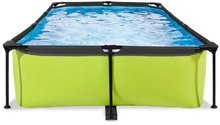 Piscine dreptunghiulare - Piscină cu filtrare pool green Exit Toys construcție din metal 300*200*65 cm verde de la 6 ani_1