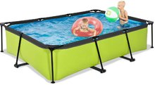 Piscine dreptunghiulare - Piscină cu filtrare pool green Exit Toys construcție din metal 300*200*65 cm verde de la 6 ani_3