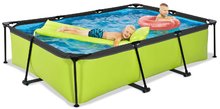 Obdélníkové bazény  - Bazén s filtrací Lime pool Exit Toys ocelová konstrukce 300*200 cm zelený od 6 let_0