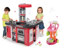 Bucătărie pentru copii seturi - Set bucătărie de joacă Tefal Studio XXL Smoby electronic cu bule magice şi cărucior de curăţenie cu găleată_20