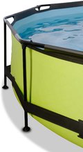 Piscine rotunde - Piscină cu filtrare Lime pool green Exit Toys construcție rotundă din metal 244*76 cm verde de la 6 ani_1