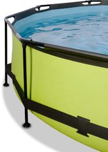 Bazény kruhové - Bazén s filtráciou Lime pool Exit Toys kruhový oceľová konštrukcia 300*76 cm zelený od 6 rokov_1