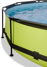 Piscine circolari - Piscina con filtrazione Lime pool Exit Toys rotonda con costruzione in acciaio 300*76 cm verde dai 6 anni_1