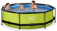 Bazény kruhové - Bazén s filtráciou Lime pool Exit Toys kruhový oceľová konštrukcia 300*76 cm zelený od 6 rokov_0