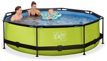 Bazény kruhové - Bazén s filtráciou Lime pool Exit Toys kruhový oceľová konštrukcia 300*76 cm zelený od 6 rokov_3