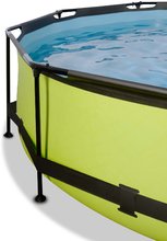 Bazeni okrogli - Bazen s filtracijo Lime pool Exit Toys okrogel kovinska konstrukcija 360*76 cm zeleni od 6 leta_1