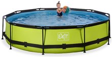 Piscine circolari - Piscina con filtrazione Lime pool Exit Toys rotonda con costruzione in acciaio 360*76 cm verde dai 6 anni_3