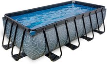 Bazény obdĺžnikové -  NA PREKLAD - Piscina Stone Pool Exit Toys con filtración Estructura de acero 400*200*100 cm gris desde 6 años._0