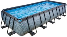 Bazény obdĺžnikové -  NA PREKLAD - Piscina Stone Pool Exit Toys con filtración. Estructura de acero 540*250*100 cm gris desde 6 años._2