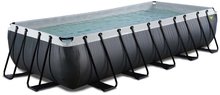 Piscine rettangolari - Piscina con filtrazione Black Leather pool Exit Toys costruzione in acciaio 540*250*100 cm nera dai 6 anni_3