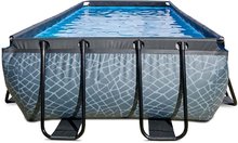 Bazény obdĺžnikové -  NA PREKLAD - Piscina Stone Pool Exit Toys con filtración de arena Estructura de acero de 400*200*100 cm gris desde 6 años._3