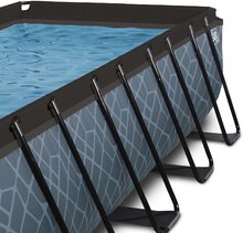 Obdélníkové bazény  - Bazén s pískovou filtrací Stone pool Exit Toys ocelová konstrukce 400*200*100 cm šedý od 6 let_0