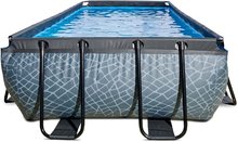 Bazény obdĺžnikové - Bazén s pieskovou filtráciou Stone pool Exit Toys oceľová konštrukcia 540*250*100 cm šedý od 6 rokov_3