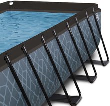 Piscines rectangulaires - Piscine Stone Pool Exit Toys avec filtration à sable Structure en acier 540*250*100 cm gris à partir de 6 ans_1