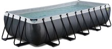 Schwimmbecken- rechteckig - EXIT Black Leather Pool 540x250x100cm mit Sandfilterpumpe - schwarz _1