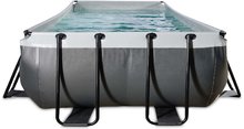 Bazény obdĺžnikové - Bazén s pieskovou filtráciou Black Leather pool Exit Toys oceľová konštrukcia 540*250*100 cm čierny od 6 rokov_2