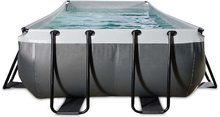 Bazeni pravokotni - Bazen s peščeno filtracijo Black Leather pool Exit Toys kovinska konstrukcija 540*250*100 cm črn od 6 leta_2