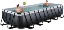 Schwimmbecken- rechteckig - EXIT Black Leather Pool 540x250x100cm mit Sandfilterpumpe - schwarz _0