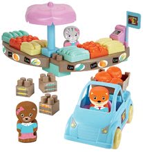 Cuburi de construit Abrick - Joc de construit piață Twee Pop Écoiffier cu maşină şi 3 figurine de animale de la 18 luni_1