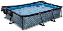 Obdélníkové bazény  - Bazén s krytem a filtrací Stone pool Exit Toys ocelová konstrukce 300*200 cm šedý od 6 let_2