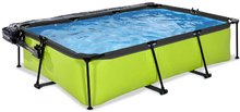 Baseny prostokątne - Basen z dachem i filtracją Lime pool Exit Toys stalowa konstrukcja, 300x200x65 cm, zielony, od 6 roku życia_2