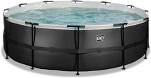 Bazeni okrogli - Bazén s filtráciou Black Leather pool Exit Toys okrúhly kovová konštrukcia 450*122 cm čierny od 6 rokov ET30221520_3