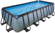 Obdélníkové bazény  - Bazén s filtrací Stone pool Exit Toys ocelová konstrukce 540*250*122 cm šedý od 6 let_2