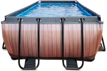 Obdélníkové bazény  - Bazén s filtrací Wood pool brown Exit Toys ocelová konstrukce 540*250*122 cm hnědý od 6 let_3