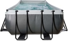 Piscine dreptunghiulare - Piscină cu filtrare Black Leather pool Exit Toys construcție metalică 540*250 cm neagră de la 6 ani_3