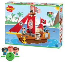 Cuburi de construit Abrick - Joc de construit Barca piraţilor Abrick Écoiffier cu 3 figurine de la 18 luni_2