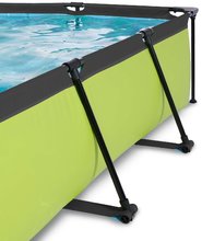 Piscines rectangulaires - Piscine Lime Pool Exit Toys avec abri et filtration Structure en acier 220*150*65 cm vert à partir de 6 ans_1
