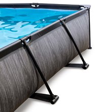Obdélníkové bazény  - Bazén so strieškou a filtráciou Black Wood pool Exit Toys oceľová konštrukcia 220*150*65 cm čierny od 6 rokov ET30232190_3