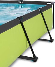Obdélníkové bazény  - Bazén se stříškou a filtrací Lime pool Exit Toys ocelová konstrukce 300*200 cm zelený od 6 let_1