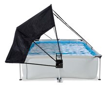 Bazény obdĺžnikové - Bazén so strieškou a filtráciou Soft Grey pool Exit Toys oceľová konštrukcia 300*200*65 cm šedý od 6 rokov_2