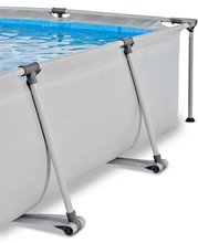 Piscine rettangolari - Piscina con copertura e sistema di filtraggio Soft Grey pool Exit Toys Struttura in acciaio 300*200*65 cm grigia dai 6 anni_3