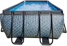 Piscines rectangulaires - Piscine Stone Pool Exit Toys avec filtration à sable Structure en acier 540*250*122 cm gris à partir de 6 ans_3