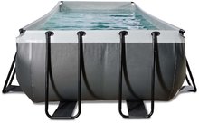 Piscine rettangolari - Piscina con filtrazione a sabbia Black Leather pool Exit Toys costruzione in acciaio 540*250*122 cm nera dai 6 anni_3