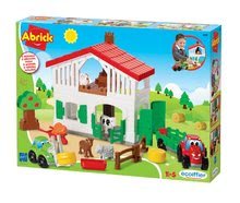 Cuburi de construit Abrick - Joc de construit fermă Abrick Écoiffier cu tractor şi animale de la 18 luni_0