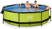 Piscines rondes - Piscine Lime Pool Exit Toys avec couverture et filtration Structure en acier circulaire 300*76 cm vert à partir de 6 ans_1