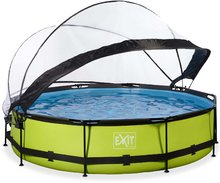 Bazény kruhové - Bazén s krytom a filtráciou Lime pool Exit Toys kruhový oceľová konštrukcia 360*76 cm zelený od 6 rokov_2