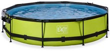 Bazény kruhové - Bazén s krytom a filtráciou Lime pool Exit Toys kruhový oceľová konštrukcia 360*76 cm zelený od 6 rokov_3