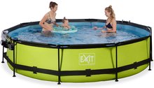 Bazény kruhové -  NA PREKLAD - Piscina con cubierta y filtración Lime Pool Exit Toys Estructura de acero circular de 360 * 76 cm, verde desde 6 años._1