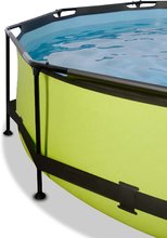 Piscines rondes - La piscine avec auvent et système de filtration Lime Pool Exit Toys Structure en acier circulaire de 300 * 76 cm, verte, à partir de 6 ans._1