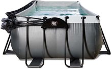 Piscine dreptunghiulare - Piscină cu capac filtrare pentru nisip Black Leather pool Exit Toys cadru de oțel 540*250*100 cm neagră de la 6 ani_3